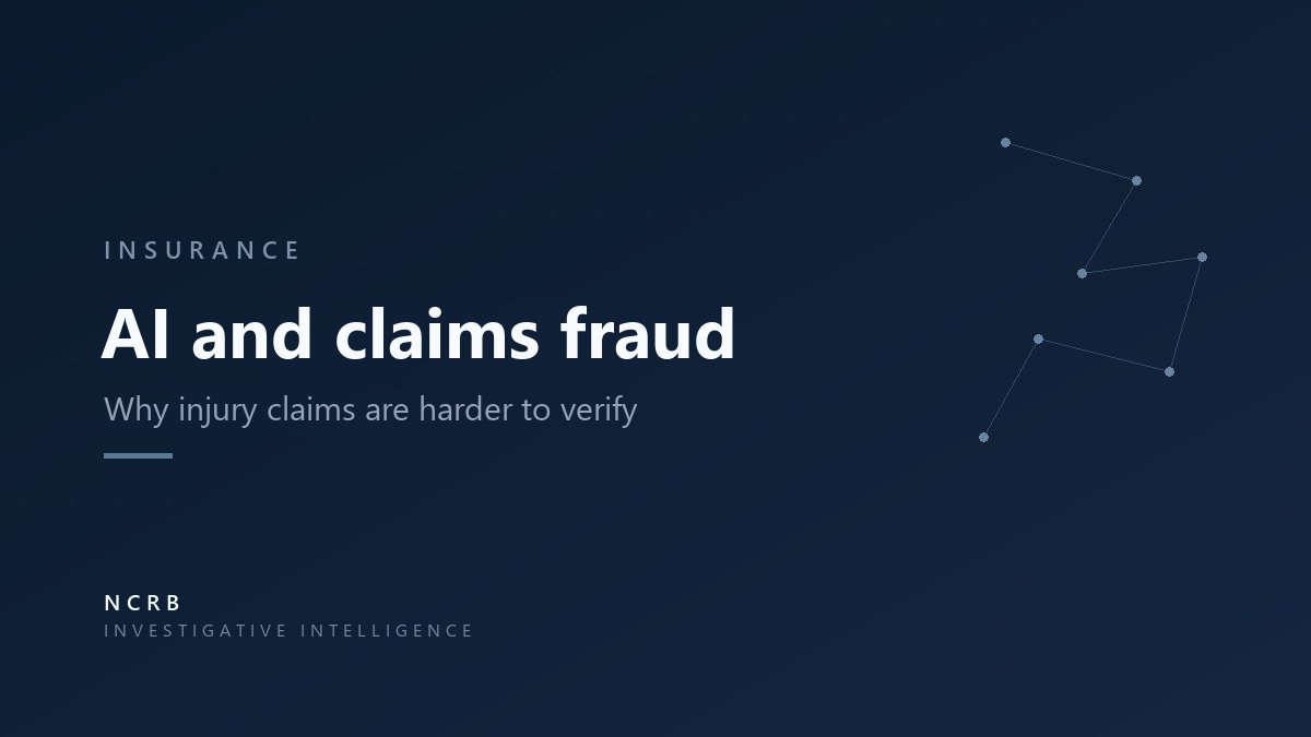 AI and claims fraud: why injury claims are harder to verify