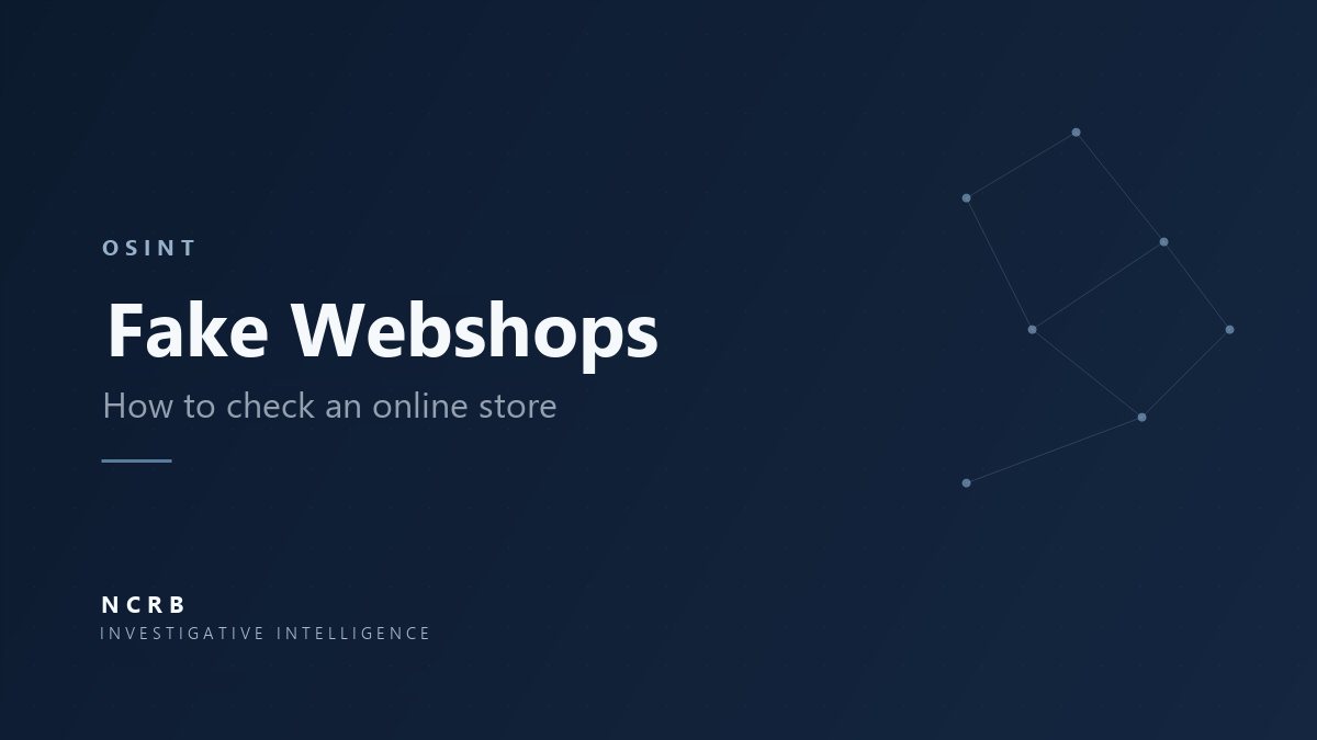 Fake webshop check verifying an online store before purchase